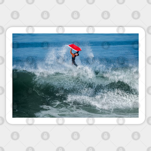 Bodyboarder in action Sticker by homydesign